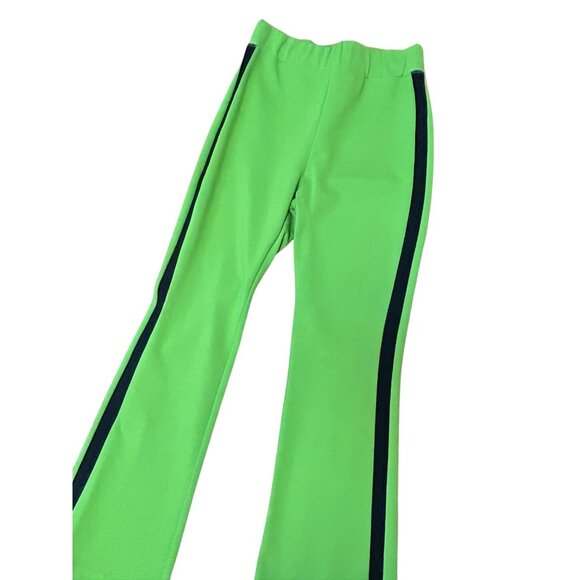 Maeve Anthropologie Ponte Flare Pants Green Track Style Women’s Small - Picture 5 of 7